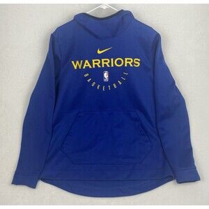 Nike Warriors Basketball Sweater Adult Large Blue Hoodie Sweatshirt Pullover